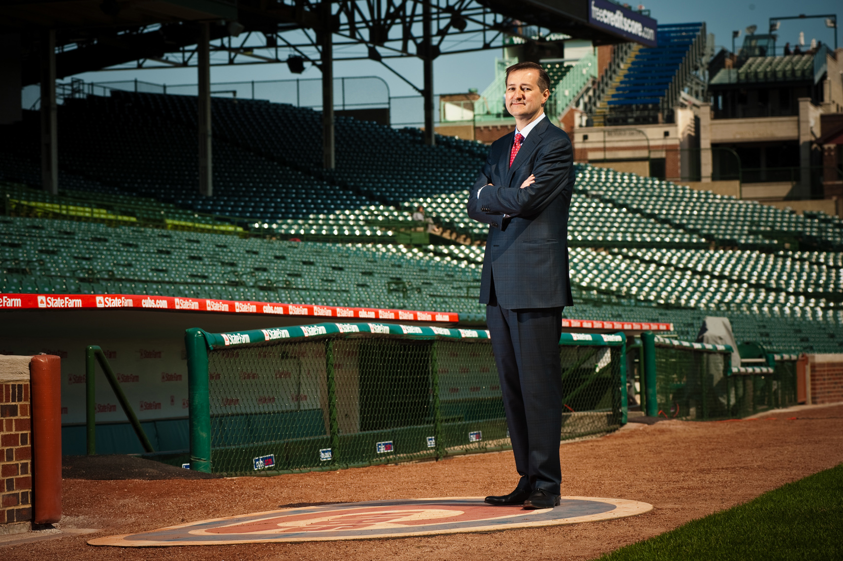 Portrait of Tom Ricketts, Chairman of the Board of Chicago Cubs, at Wrigley Field